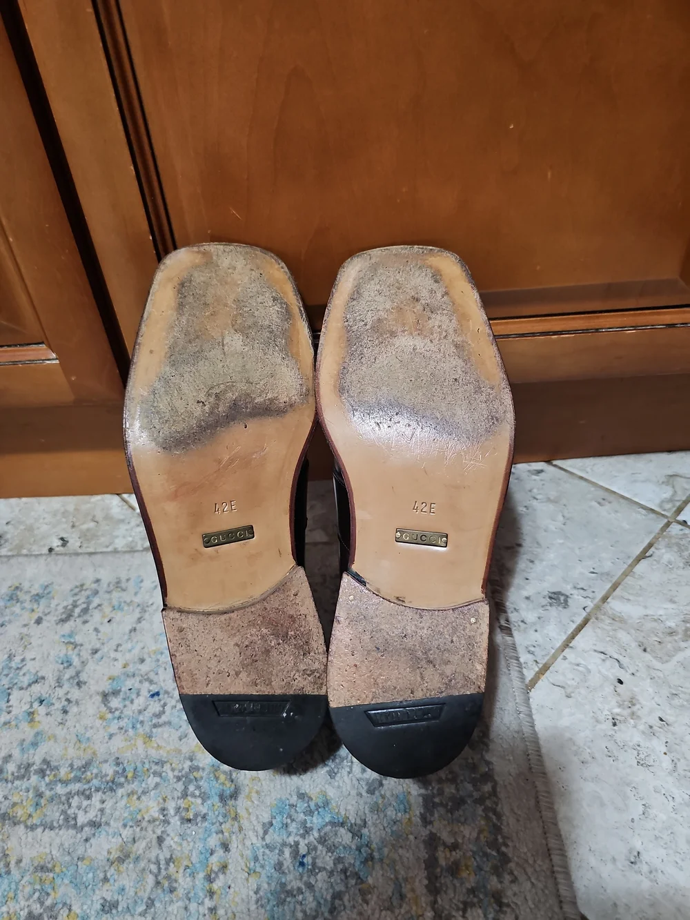 Gucci Dark Brown Leather Men Loafers Size 42E/US9